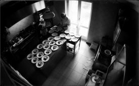 cucina e renato bianco e nero